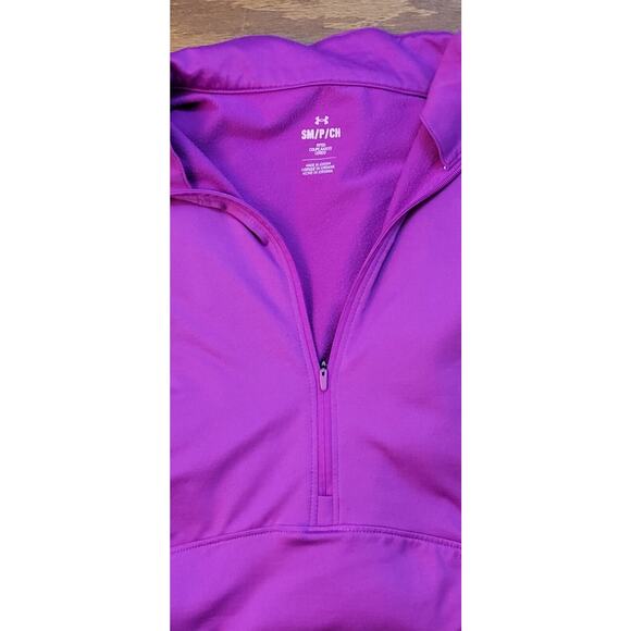 Under Armour Women’s Size Small 1/4 Zip Pullover Lightweight Jacket Pink - Picture 3 of 12